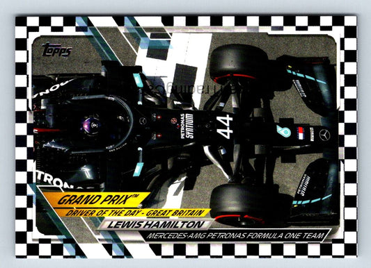 Lewis Hamilton Checker Flag 2021 Topps Formula One Card # 166