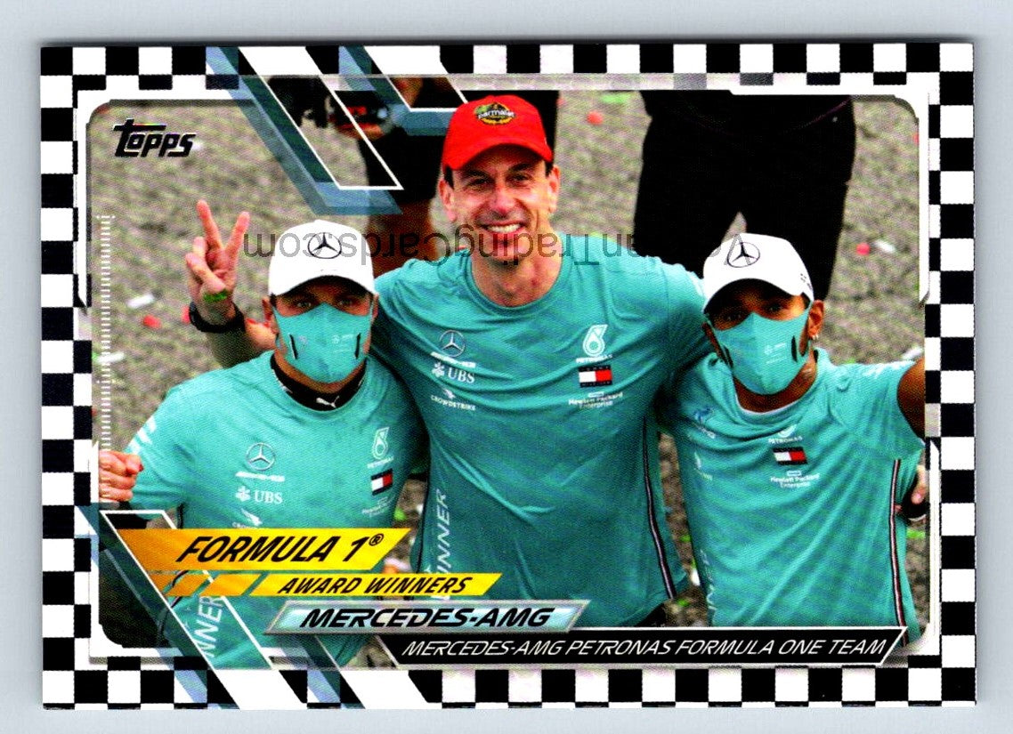 Mercedes Team Checker Flag 2021 Topps Formula One Card # 172