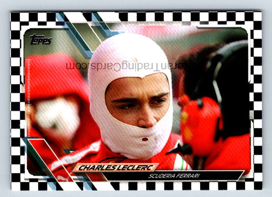 Charles LeClerc Checker Flag 2021 Topps Formula One Card # 25