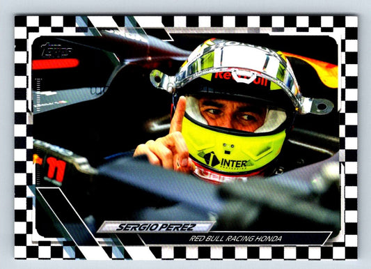 Sergio Perez (b) Checker Flag 2021 Topps Formula One Card # 46