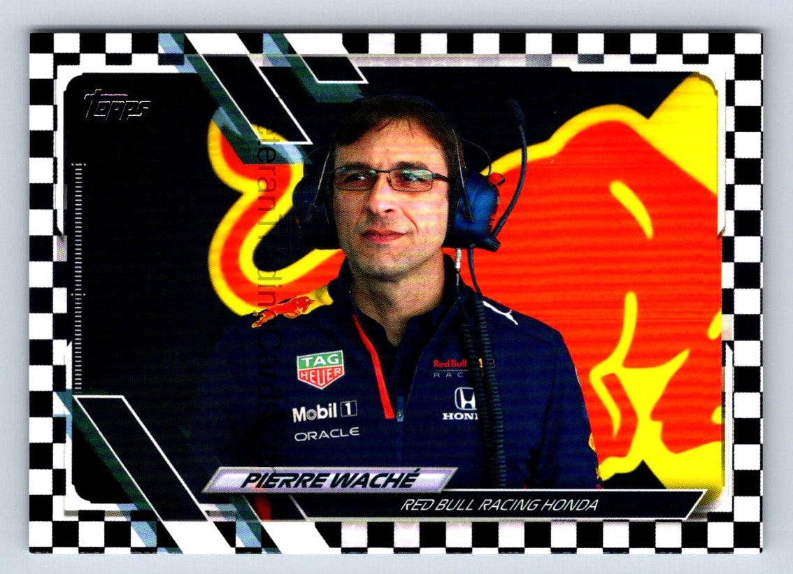 Pierre Wache Checker Flag 2021 Topps Formula One Card # 85