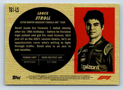 Lance Stroll 2021 Topps Formula One Card # T61-LS