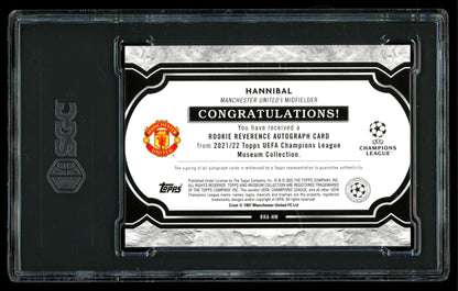 SGC 10/9.5 Hannibal 64/75 2021 Topps Museum Collection UEFA Champions League Rookie Reverence Autographs - Sapphire Rookie Autograph Card # RRA-HM