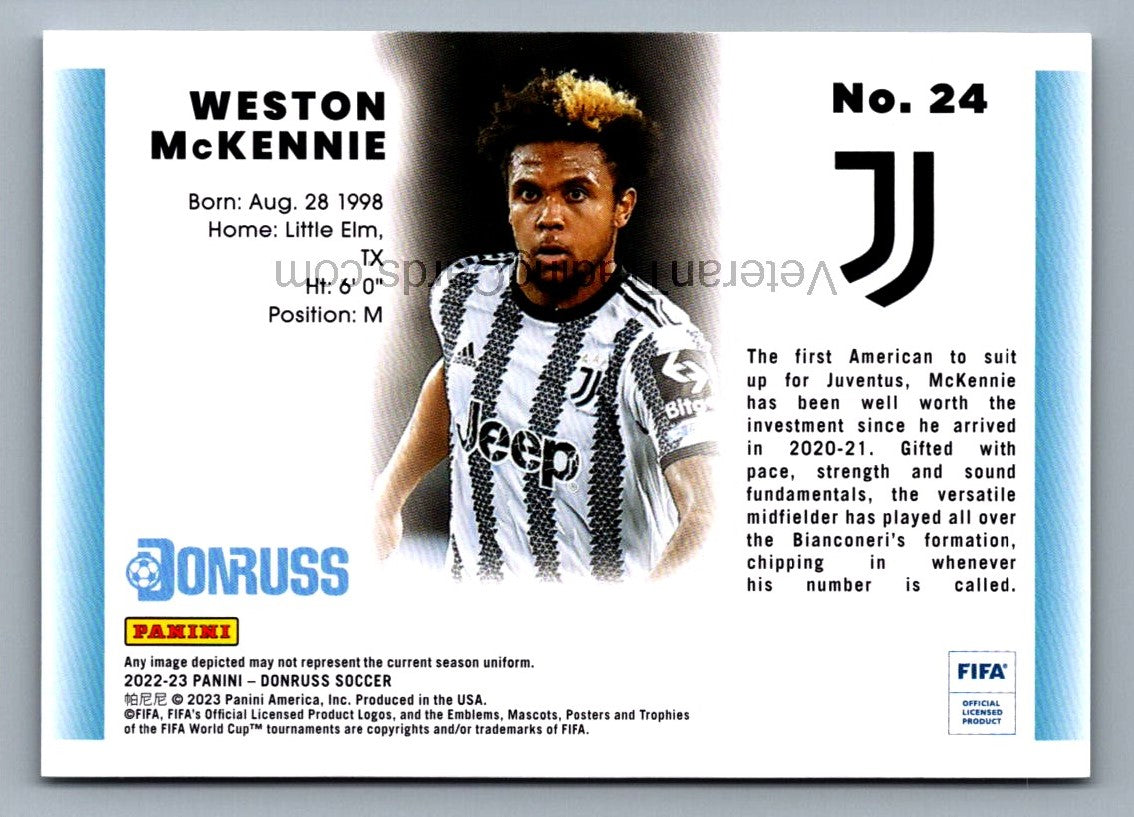 Weston McKennie 2022 Donruss 1992 Tribute Card # 24