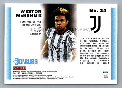 Weston McKennie 2022 Donruss 1992 Tribute Card # 24