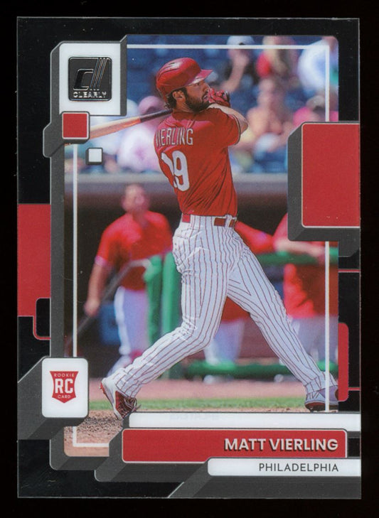 Matt Vierling 2022 Donruss Clearly Card # 8