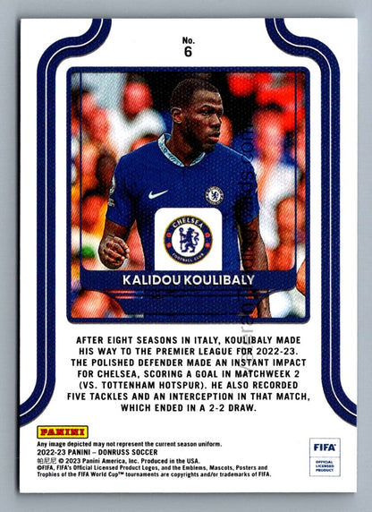 Kalidou Koulibaly 2022 Donruss Elite Series Card # 6