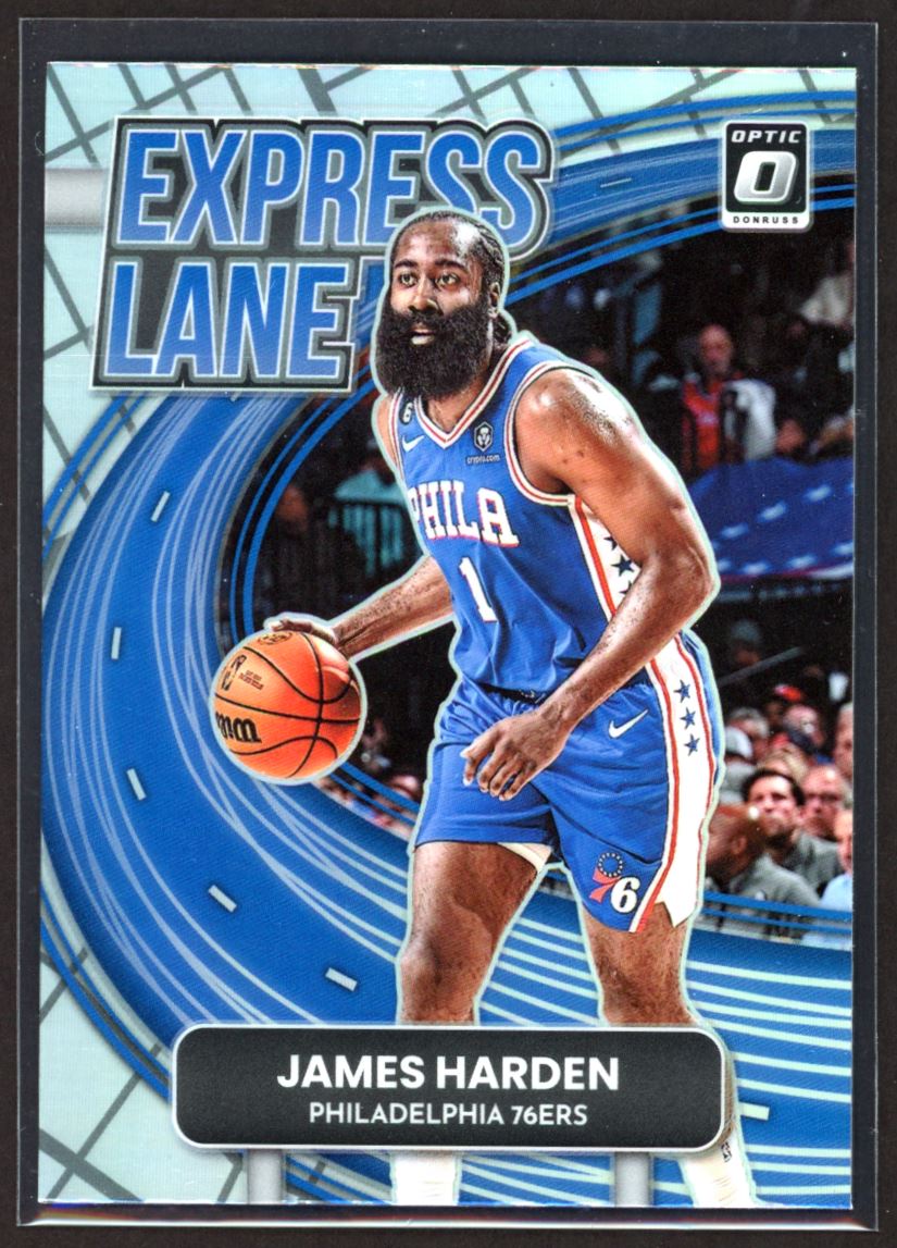 James Harden 2022 Donruss Optic Express Lane Silver Prizm Card # 12