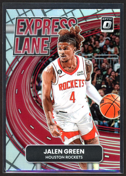 Jalen Green 2022 Donruss Optic Express Lane Silver Prizm Card # 18