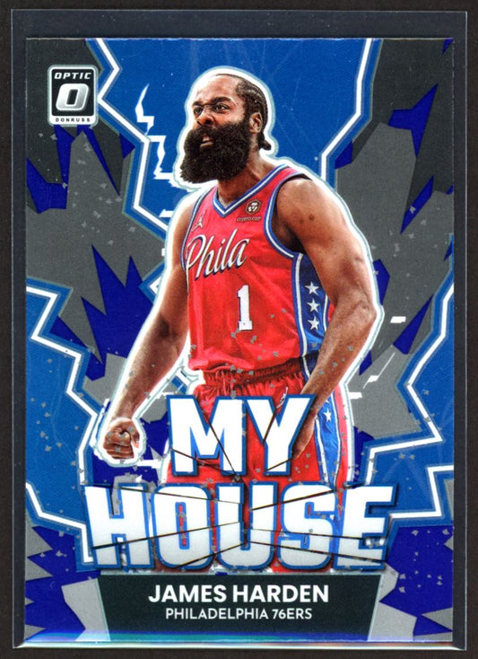 James Harden (b) 2022 Donruss Optic My House Purple Prizm Card # 12