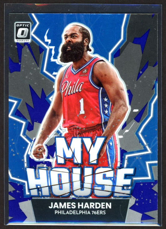 James Harden 2022 Donruss Optic My House Purple Prizm Card # 12