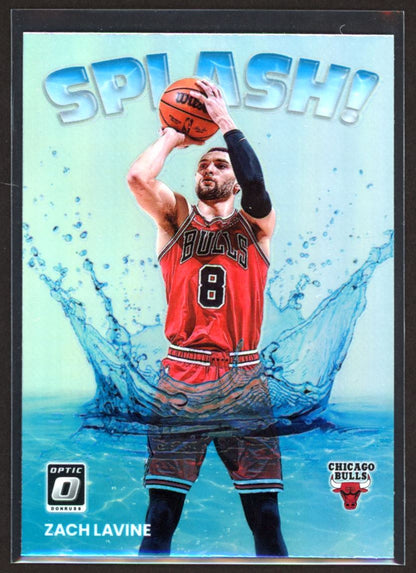 Zach LaVine 2022 Donruss Optic Splash Sliver Prizm Card # 14