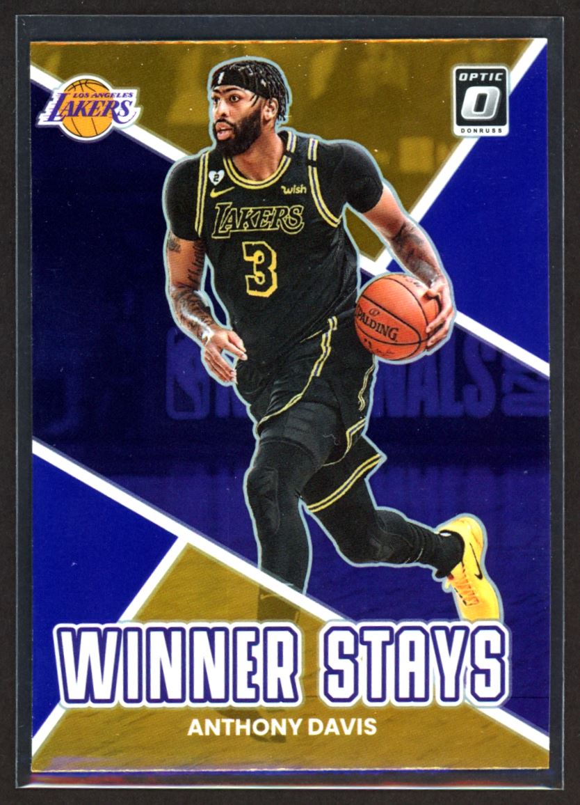 Anthony Davis 2022 Donruss Optic Winner Stays Purple Prizm Card # 8