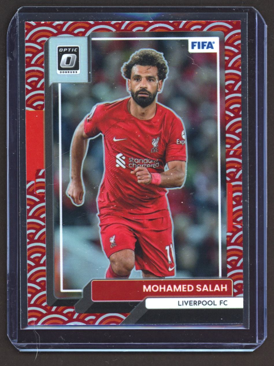 Mohamed Salah Red Photon SP Color Match 2022 Donruss Optic Card # 76