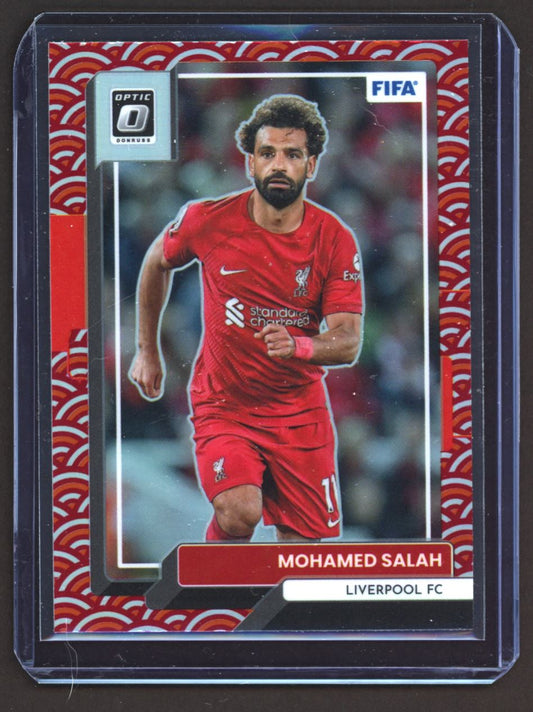 Mohamed Salah Red Photon SP Color Match 2022 Donruss Optic Card # 76