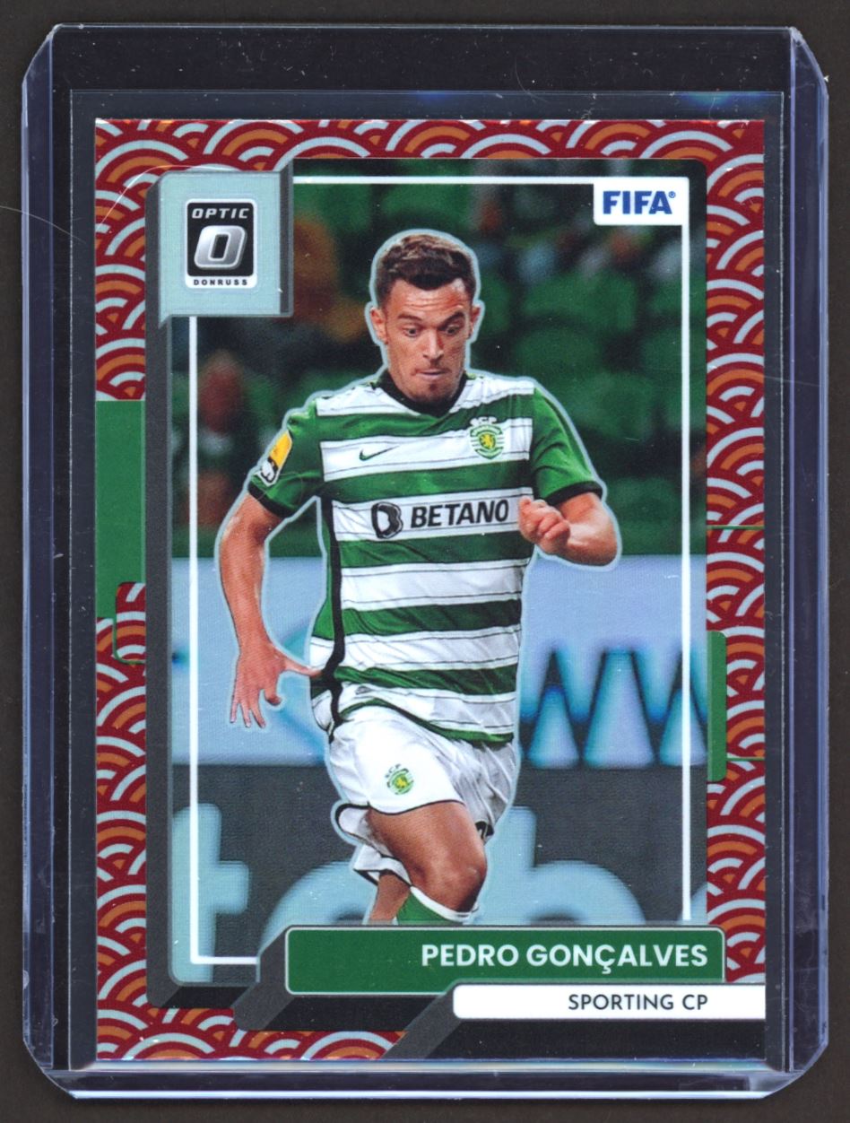 Pedro Goncalves Red Photon SP 2022 Donruss Optic Card # 123