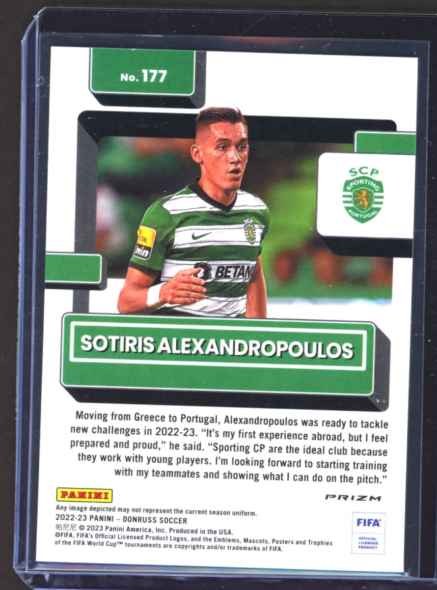 Sotiris Alexandropoulos Red Photon SP 2022 Donruss Optic Rookie Card # 177