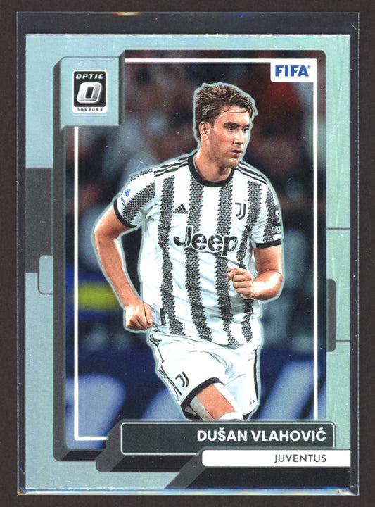 Dusan Vlahovic Silver Prizm 2022 Donruss Optic Card # 154