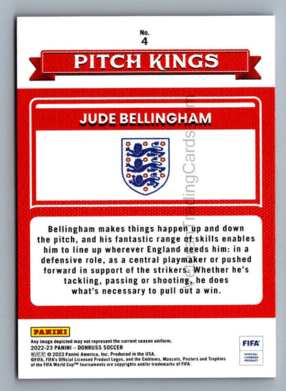 Jude Bellingham 2022 Donruss Pitch Kings Card # 4