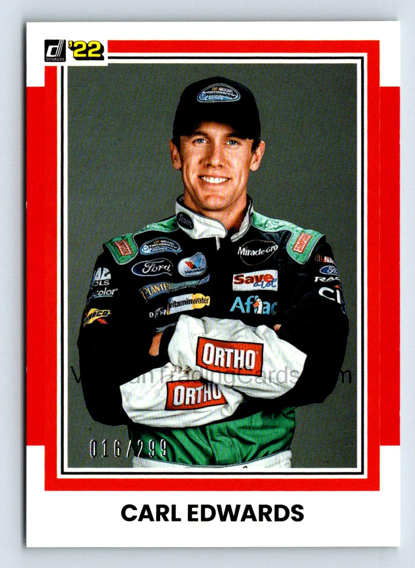 Carl Edwards /299 2022 Donruss Racing Card # 138