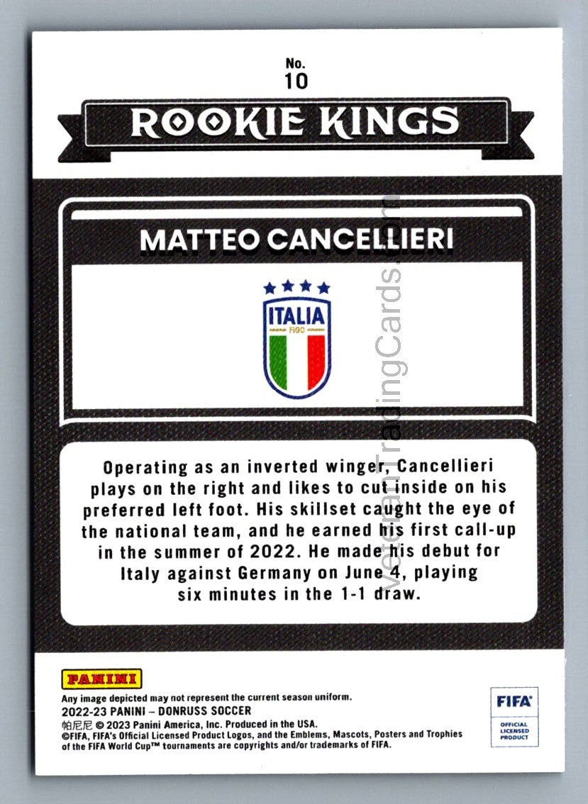 Matteo Cancellieri 2022 Donruss Rookie Kings Rookie Card # 10