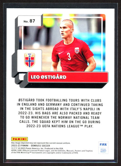 Leo Ostigard Green Foil 2022 Donruss Rookie Card # 87