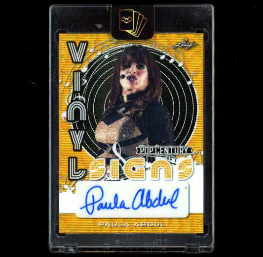 Paula Abdul Vinyl Signs 1/1 2022 Leaf Pop Century Autograph Card # VS-PA1