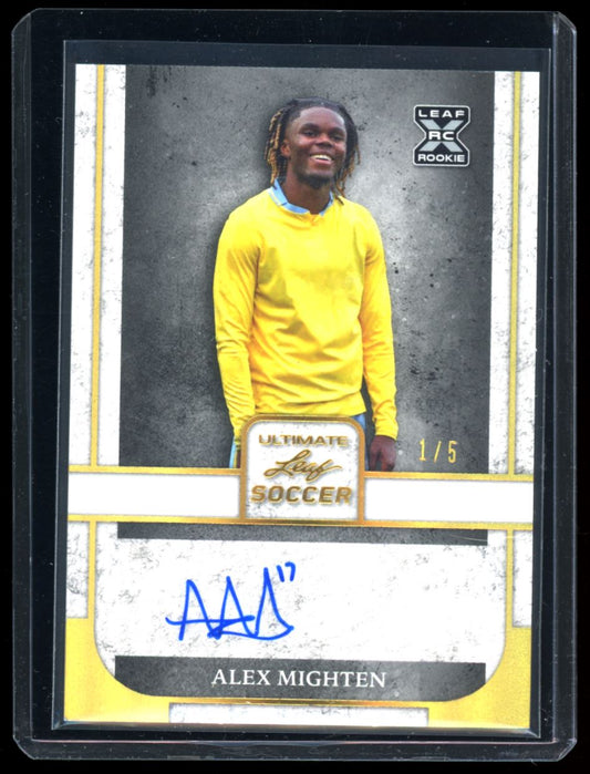 Alex Mighten 1/5 2022 Leaf Ultimate Soccer Autograph Card # BA-AM3