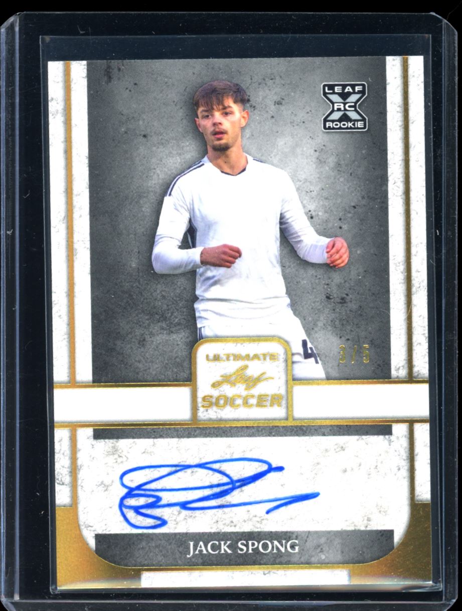 Jack Spong 3/5 2022 Leaf Ultimate Soccer Autograph Card # BA-JS1