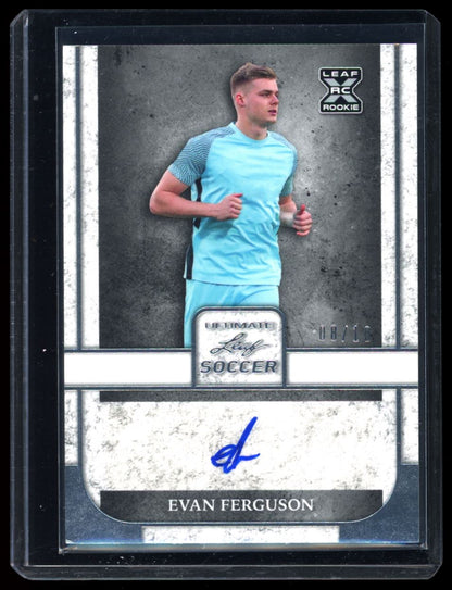 Evan Ferguson Silver 8/18 2022 Leaf Ultimate Soccer Rookie Autograph Card # BA-EF1