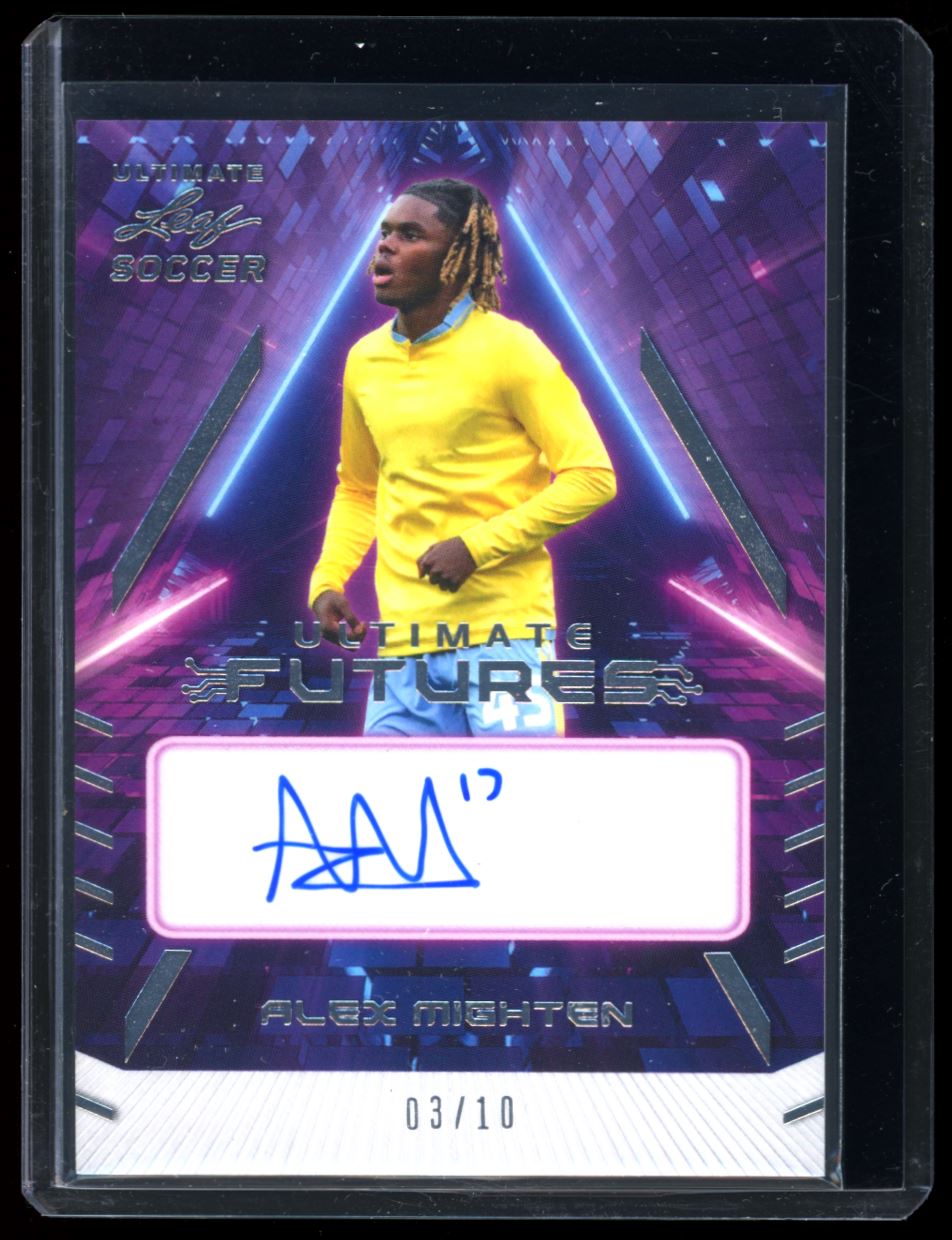 Alex Mighten Ultimate Futures 3/10 2022 Leaf Ultimate Soccer Autograph Card # F-AM3