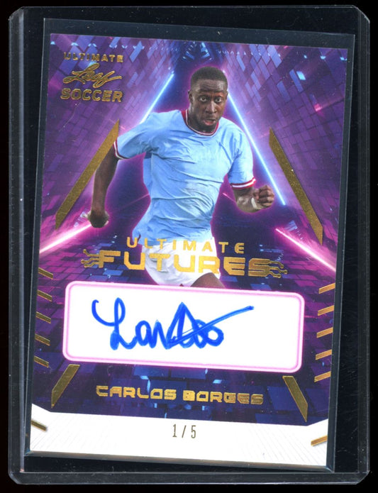 Carlos Borges Ultimate Futures 1 /5 2022 Leaf Ultimate Soccer Autograph Card # F-CB1