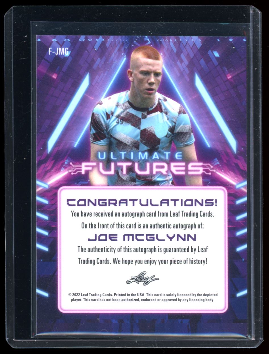 Joe Mcglynn Ultimate Futures 3/3 2022 Leaf Ultimate Soccer Autograph Card # F-JMG