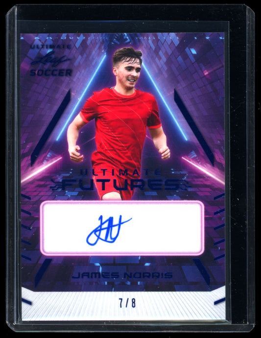 James Norris Ultimate Futures 7/8 2022 Leaf Ultimate Soccer Autograph Card # F-JN1