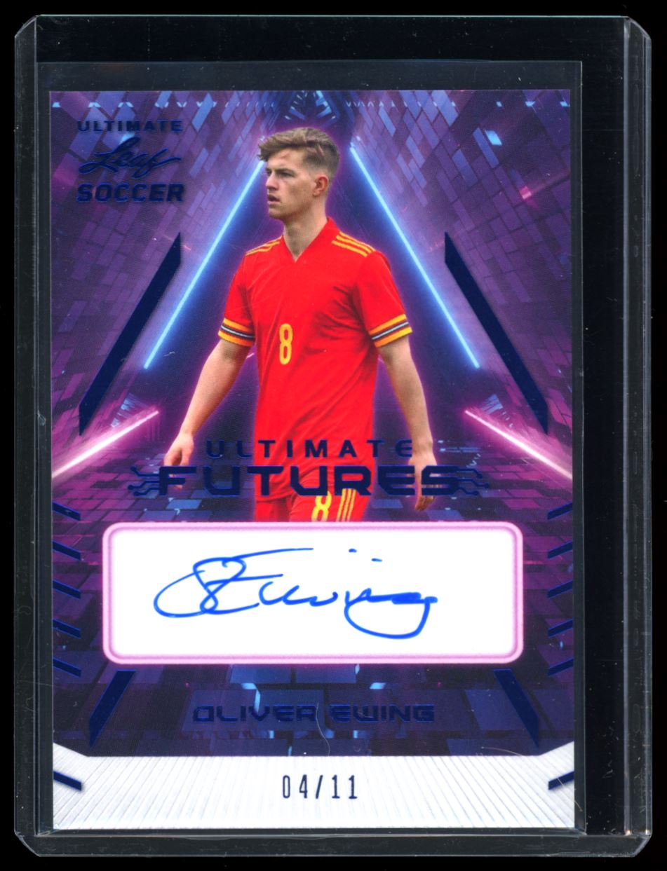 Oliver Ewing Ultimate Futures 04/11 2022 Leaf Ultimate Soccer Autograph Card # F-OE2