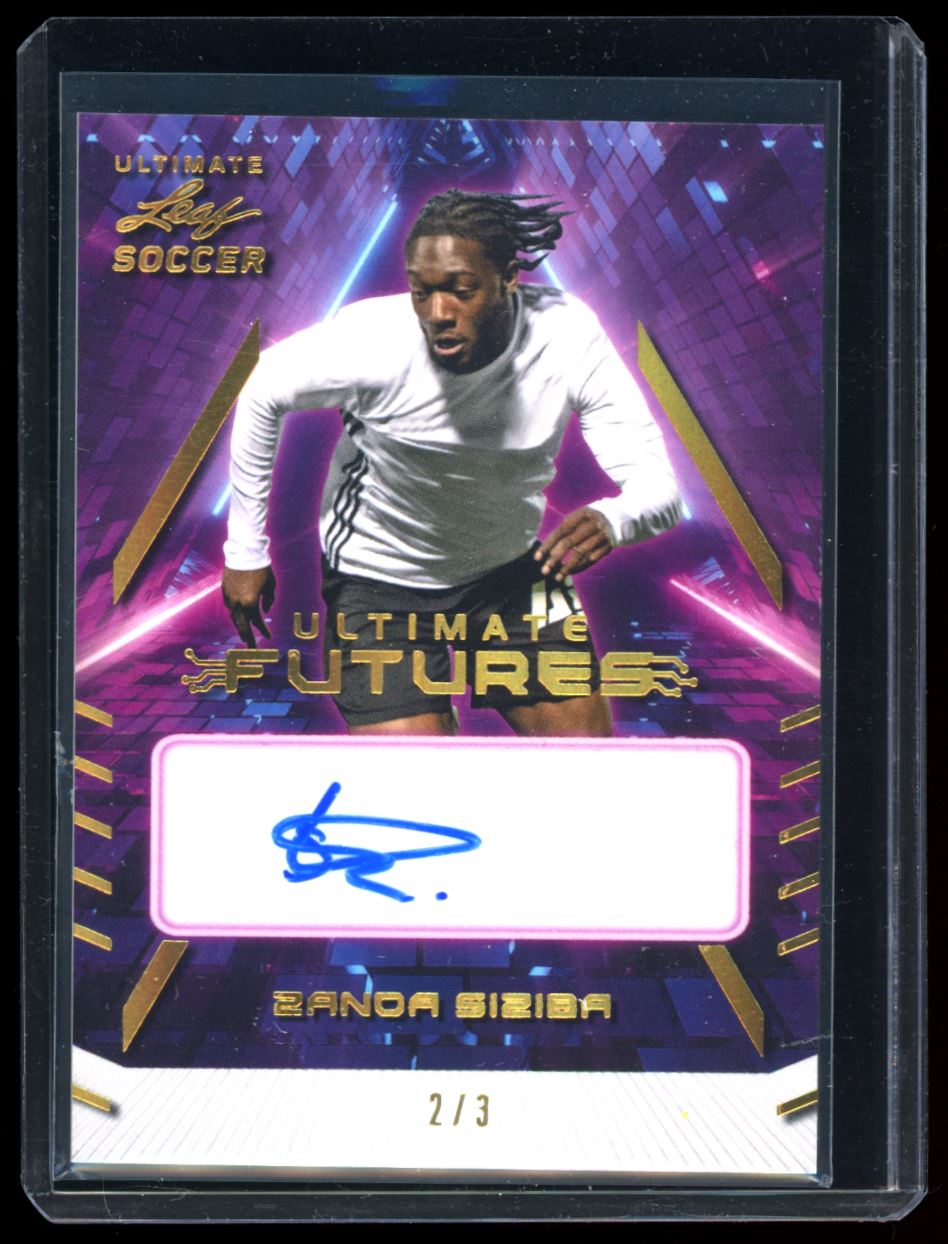 Zanda Siziba Ultimate Futures 2/3 2022 Leaf Ultimate Soccer Autograph Card # F-ZS1