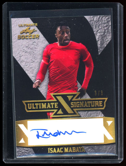 Isaac Mabaya Ultimate Signatures 3/3 2022 Leaf Ultimate Soccer Autograph Card # S-IM1