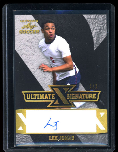 Lee Jonas Ultimate Signatures 3/3 2022 Leaf Ultimate Soccer Autograph Card # S-LJ1