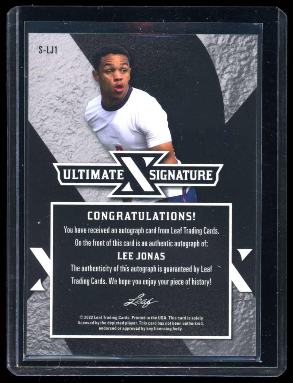 Lee Jonas Ultimate Signatures 3/3 2022 Leaf Ultimate Soccer Autograph Card # S-LJ1