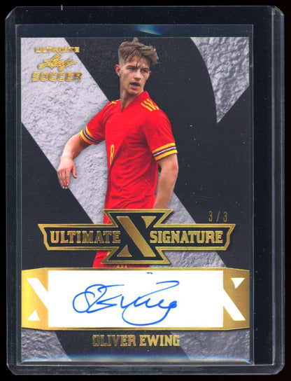 Oliver Ewing Ultimate Signatures 3/3 2022 Leaf Ultimate Soccer Autograph Card # S-OE2