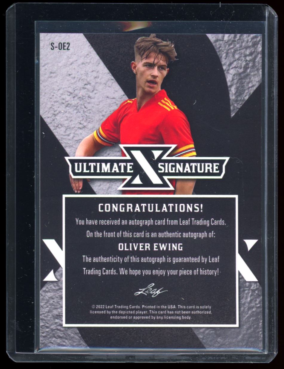 Oliver Ewing Ultimate Signatures 3/3 2022 Leaf Ultimate Soccer Autograph Card # S-OE2