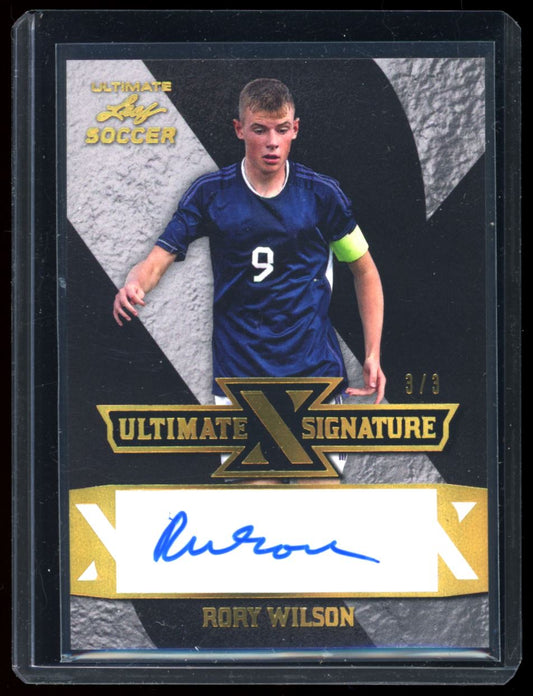 Rory Wilson Ultimate Signatures 3/3 2022 Leaf Ultimate Soccer Autograph Card # S-RW1