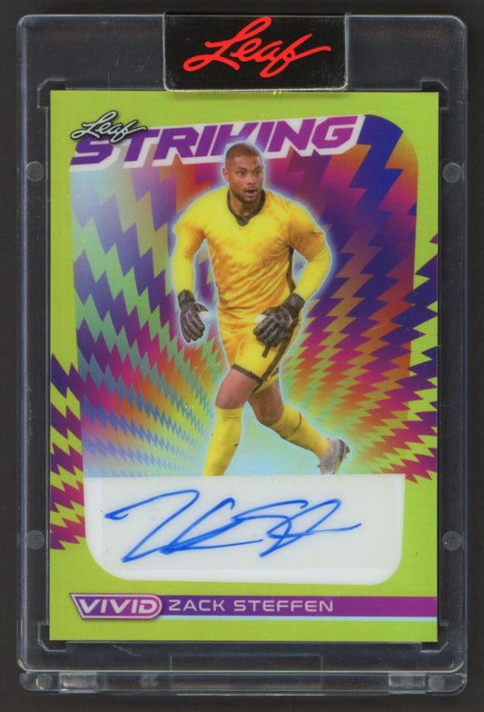 Zack Steffen /10 2022 Leaf Vivid Striking Autograph Card # S-ZS1