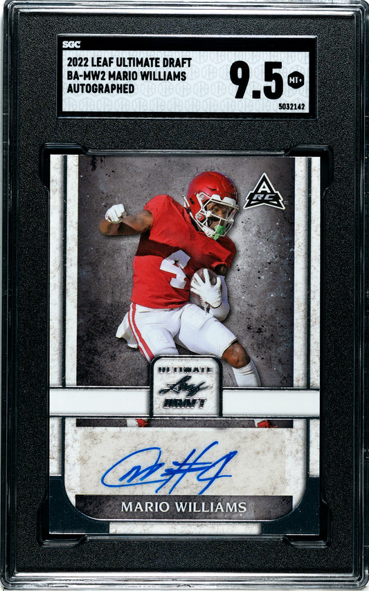 SCG 9.5 Mario Williams 2022 Leaf Ultimate Auto BA-MW2