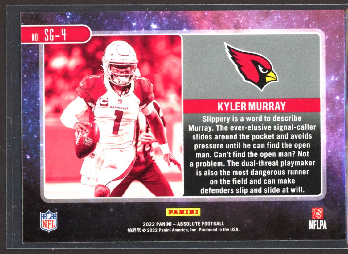 Kyler Murray 2022 Panini Absolute Star Gazing Card # SG-4