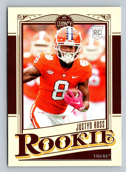 Justyn Ross 2022 Panini Chronicles Draft Picks Legacy Rookies Rookie Card # 20