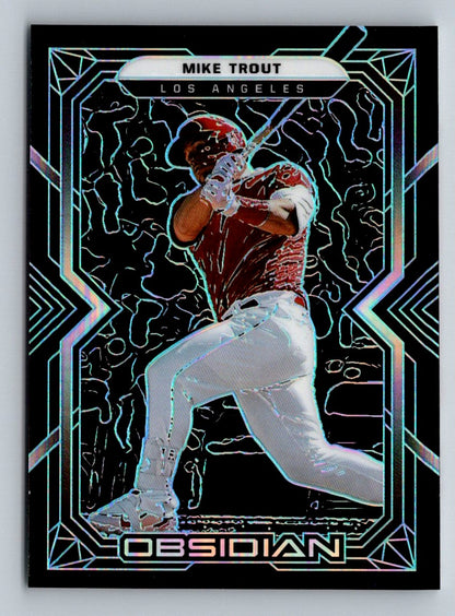 Mike Trout 2022 Panini Chronicles Obsidian Card # 29