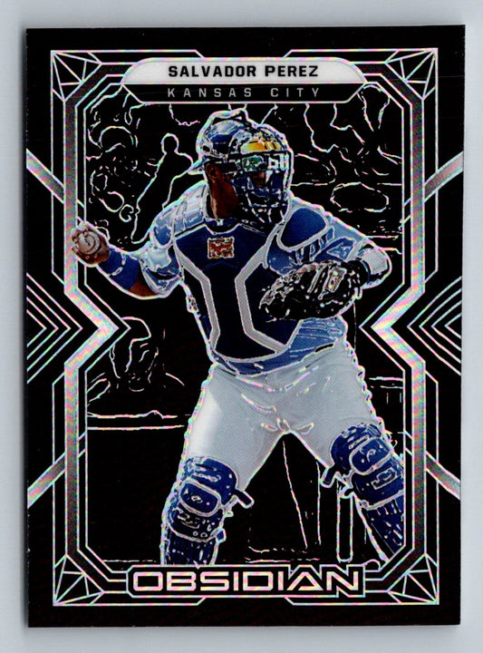 Salvador Perez (b) 2022 Panini Chronicles Obsidian Card # 30