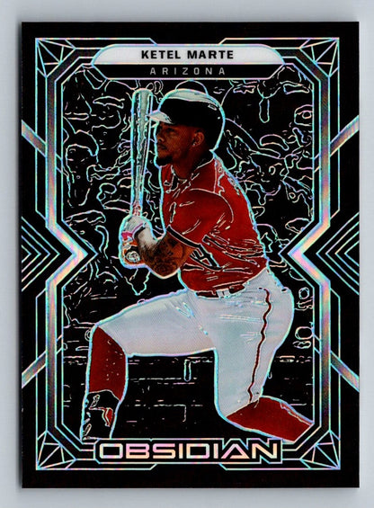 Ketel Marte (b) 2022 Panini Chronicles Obsidian Card # 55