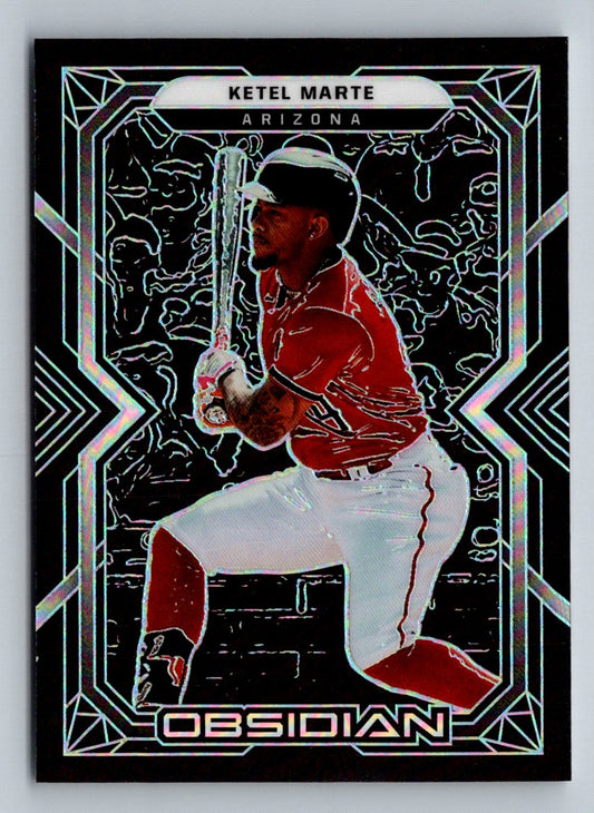 Ketel Marte 2022 Panini Chronicles Obsidian Card # 55